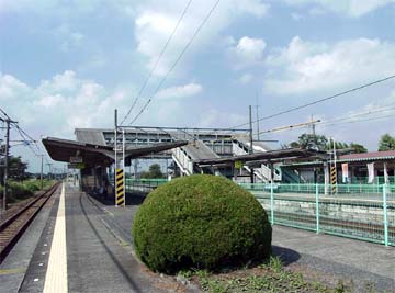 蒲須坂駅ホーム
